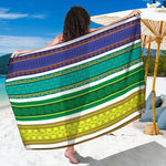 Colorful Ethnic Pattern Print Beach Sarong Wrap