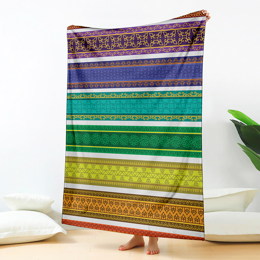 Colorful Ethnic Pattern Print Blanket