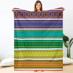 Colorful Ethnic Pattern Print Blanket