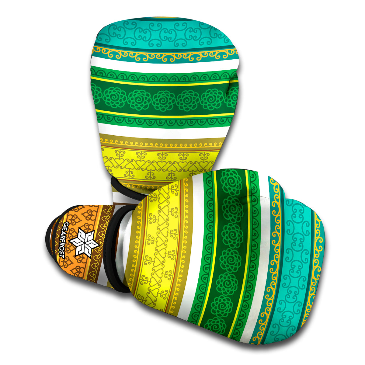 Colorful Ethnic Pattern Print Boxing Gloves
