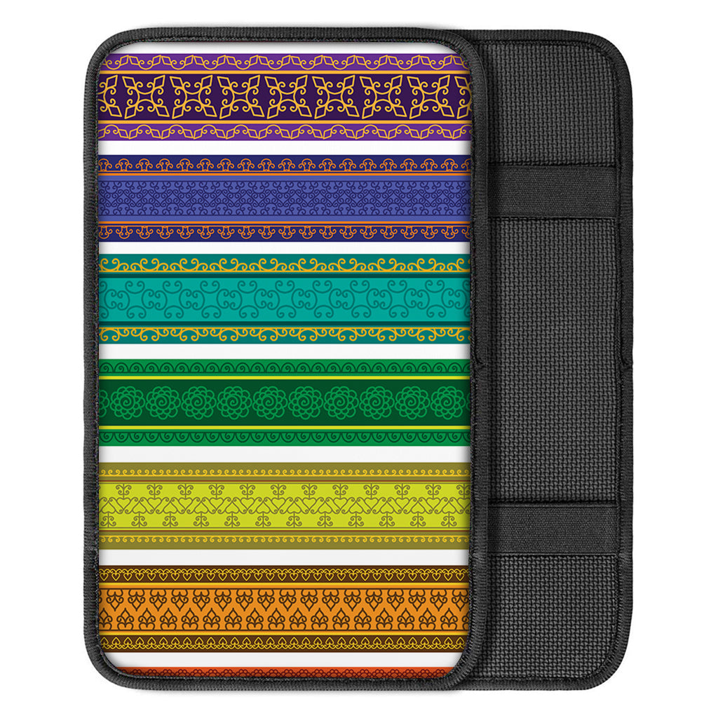 Colorful Ethnic Pattern Print Car Center Console Cover