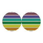 Colorful Ethnic Pattern Print Car Coasters