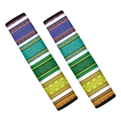 Colorful Ethnic Pattern Print Car Seat Belt Covers