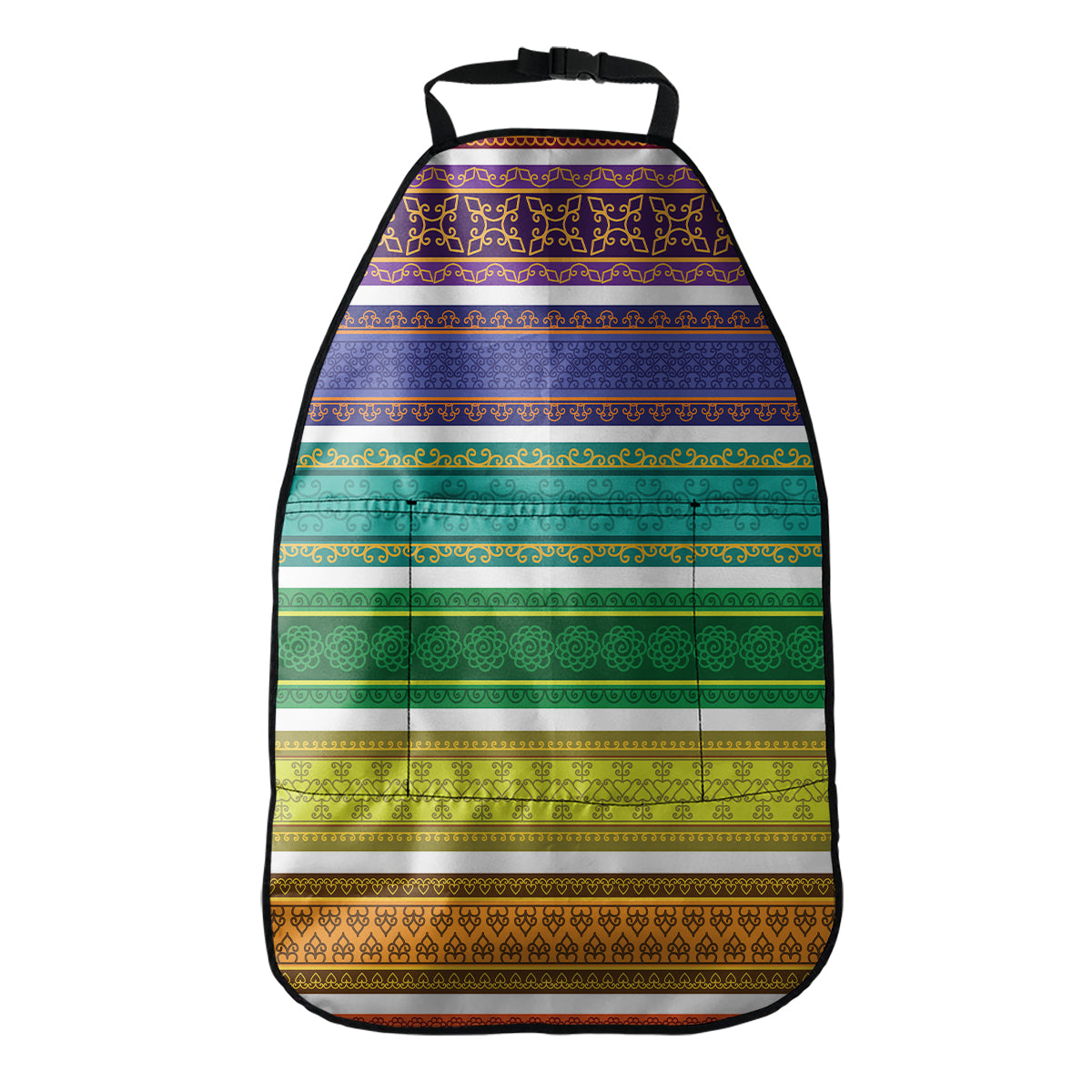 Colorful Ethnic Pattern Print Car Seat Organizers