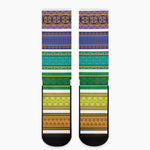 Colorful Ethnic Pattern Print Crew Socks