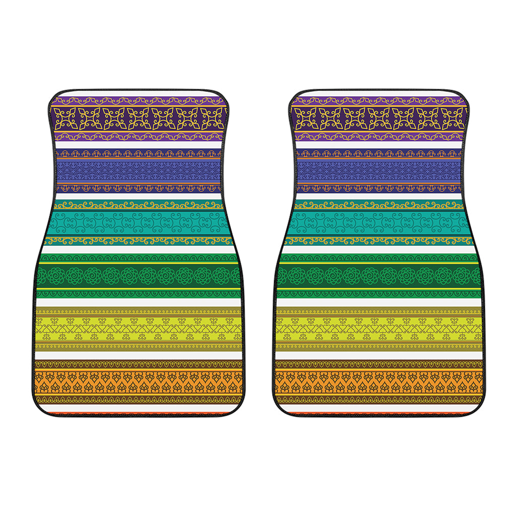Colorful Ethnic Pattern Print Front Car Floor Mats