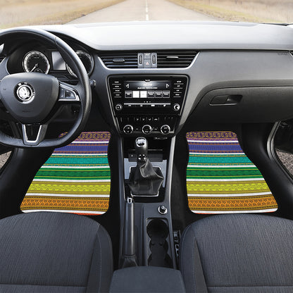 Colorful Ethnic Pattern Print Front Car Floor Mats