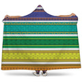 Colorful Ethnic Pattern Print Hooded Blanket