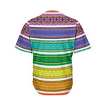 Colorful Ethnic Pattern Print Men's Baseball Jersey