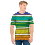 Colorful Ethnic Pattern Print Men's T-Shirt