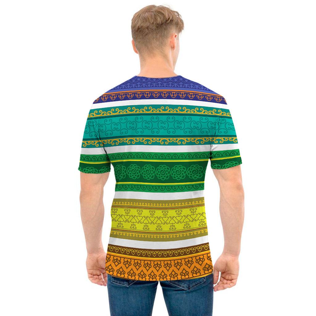Colorful Ethnic Pattern Print Men's T-Shirt
