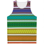 Colorful Ethnic Pattern Print Men's Tank Top