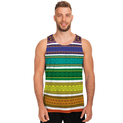 Colorful Ethnic Pattern Print Men's Tank Top