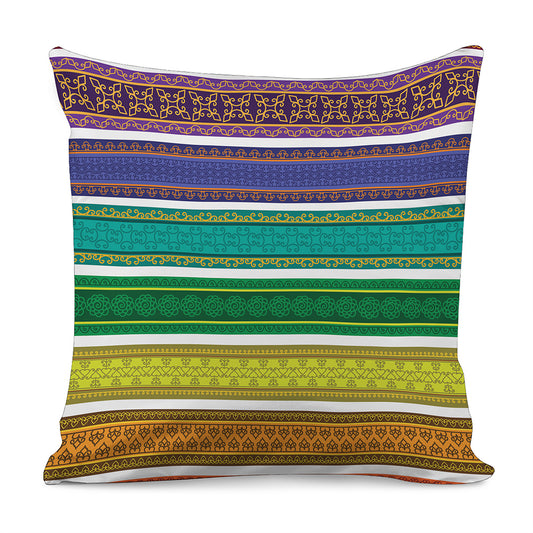 Colorful Ethnic Pattern Print Pillow Cover