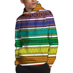 Colorful Ethnic Pattern Print Pullover Hoodie