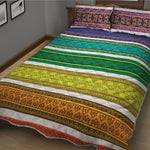 Colorful Ethnic Pattern Print Quilt Bed Set