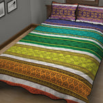 Colorful Ethnic Pattern Print Quilt Bed Set