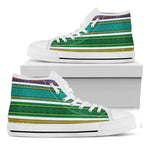 Colorful Ethnic Pattern Print White High Top Shoes