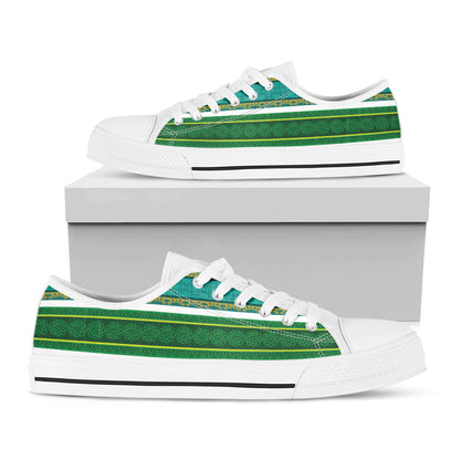 Colorful Ethnic Pattern Print White Low Top Shoes