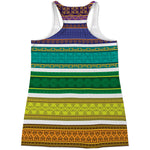 Colorful Ethnic Pattern Print Women's Racerback Tank Top