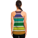 Colorful Ethnic Pattern Print Women's Racerback Tank Top