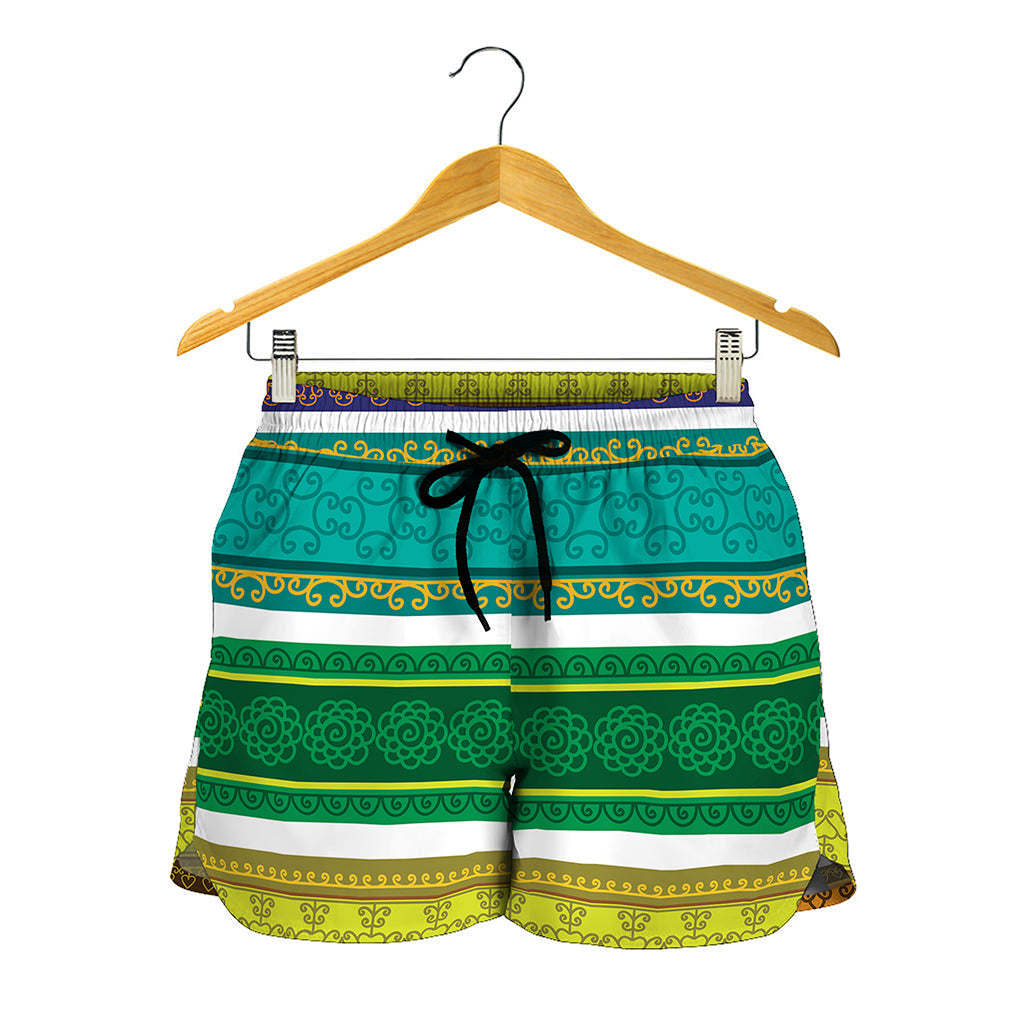 Colorful Ethnic Pattern Print Women's Shorts