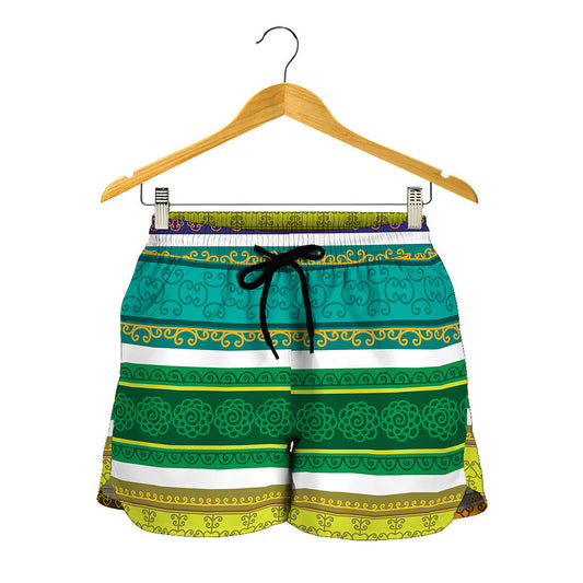 Colorful Ethnic Pattern Print Women's Shorts