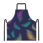 Colorful Feather Pattern Print Apron