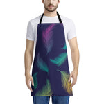 Colorful Feather Pattern Print Apron