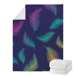 Colorful Feather Pattern Print Blanket