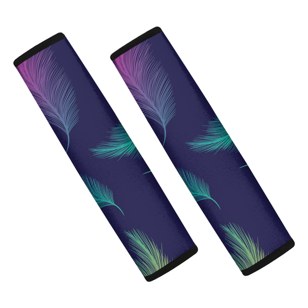Colorful Feather Pattern Print Car Seat Belt Covers