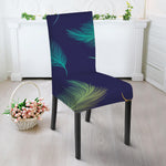 Colorful Feather Pattern Print Dining Chair Slipcover