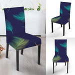 Colorful Feather Pattern Print Dining Chair Slipcover
