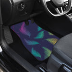 Colorful Feather Pattern Print Front Car Floor Mats