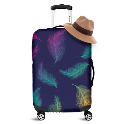 Colorful Feather Pattern Print Luggage Cover