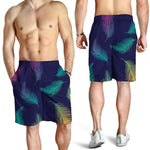 Colorful Feather Pattern Print Men's Shorts