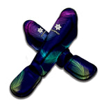 Colorful Feather Pattern Print Muay Thai Shin Guard