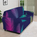Colorful Feather Pattern Print Sofa Cover
