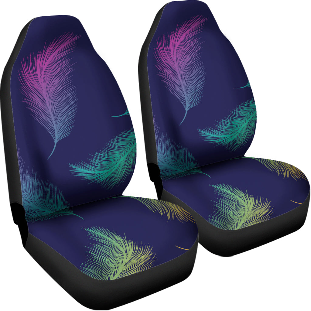 Colorful Feather Pattern Print Universal Fit Car Seat Covers