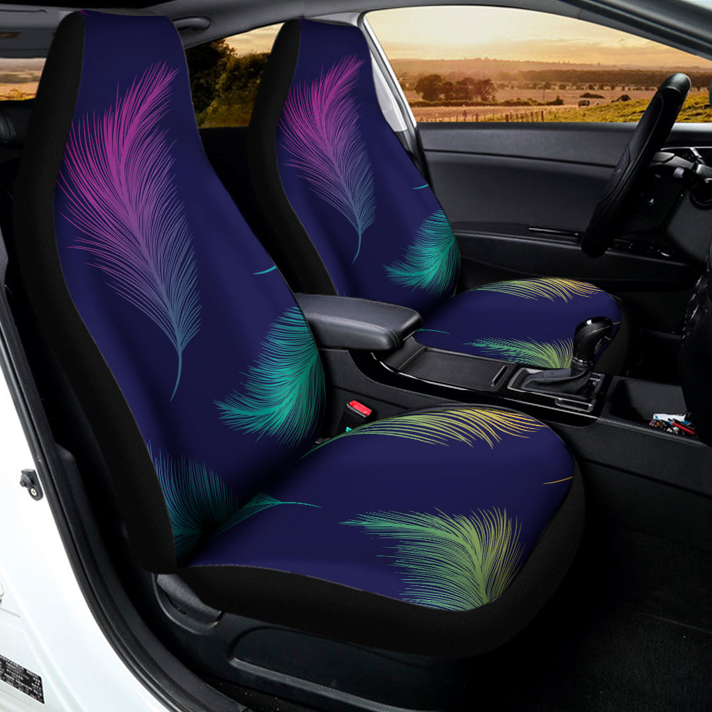Colorful Feather Pattern Print Universal Fit Car Seat Covers