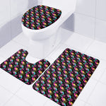 Colorful Flamingo Pattern Print 3 Piece Bath Mat Set