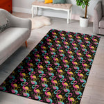 Colorful Flamingo Pattern Print Area Rug