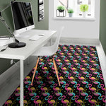 Colorful Flamingo Pattern Print Area Rug
