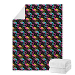 Colorful Flamingo Pattern Print Blanket