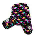 Colorful Flamingo Pattern Print Boxing Gloves