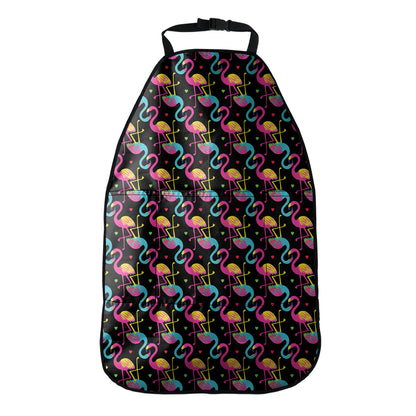 Colorful Flamingo Pattern Print Car Seat Organizers