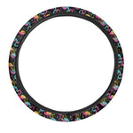 Colorful Flamingo Pattern Print Car Steering Wheel Cover