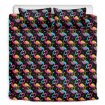 Colorful Flamingo Pattern Print Duvet Cover Bedding Set
