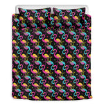 Colorful Flamingo Pattern Print Duvet Cover Bedding Set