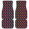 Colorful Flamingo Pattern Print Front and Back Car Floor Mats